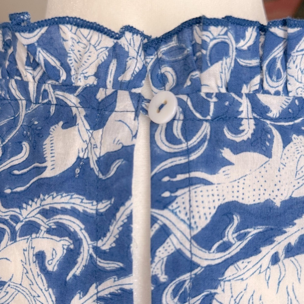 The Fox and the Mermaid Blue Calla Ruffle Dress Size M - Picture 7 of 13